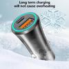 Portable 52.5W Car Phone Charger with Two Port, Quick Charging Adapter Support QC3.0 PD30W for Tablets Phones