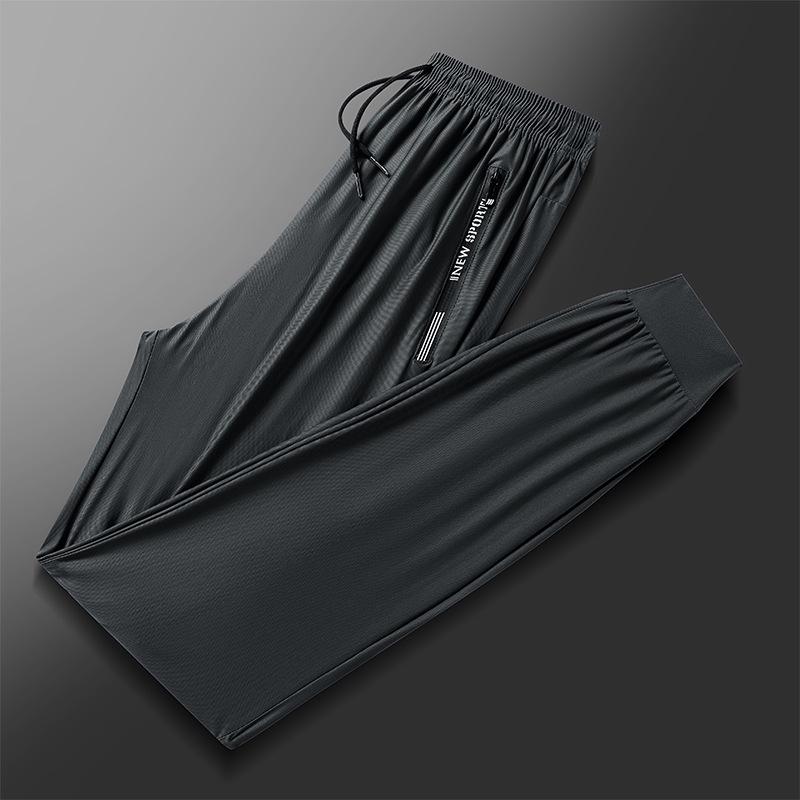 

Мужские летние повседневные брюки Ice Silk из дышащей эластичной ткани, быстросохнущие 4XL