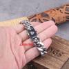 Never Fade 316L Stainless Steel Viking Men's Bracelet Blank Punk Edge Cuban Chain Bracelet