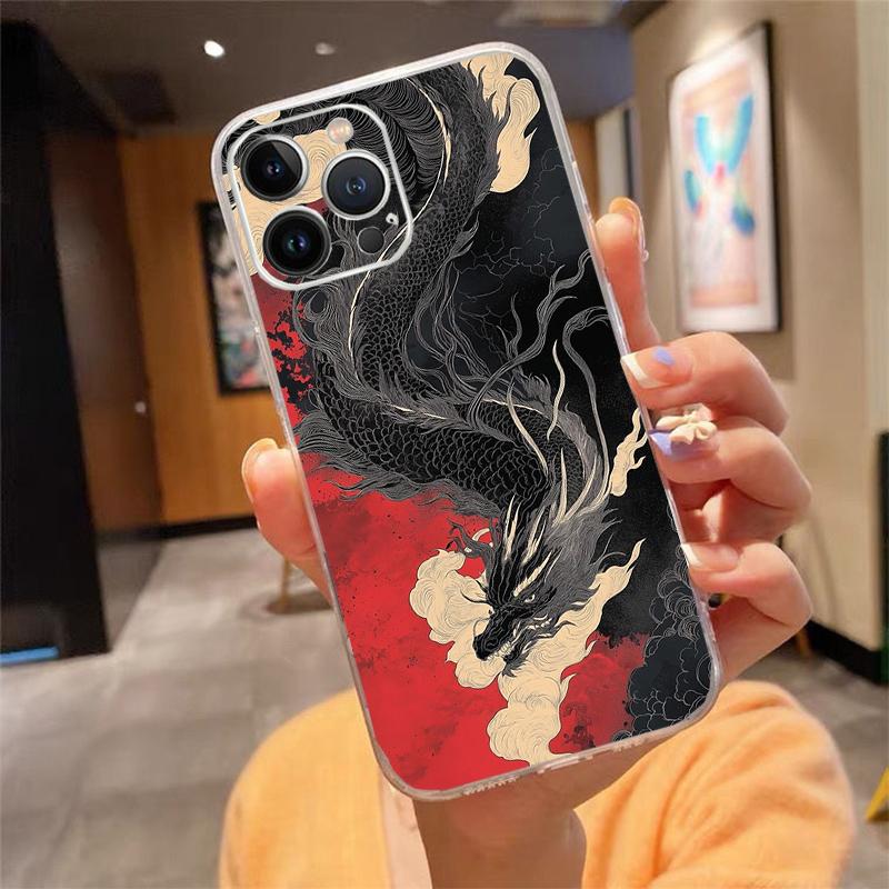 

Chinese Dragon Art Phone Case Carcasa Funda For iPhone 17 Pro Max Air 16 15 14 13 Pro Max 15 16 Pro 15Plus Case iPhone 13ProMax