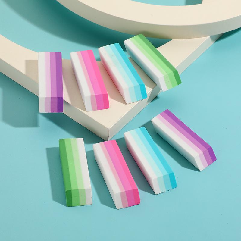 Rainbow Eraser Set with Custom Logo for Students – Art Supplies & Gifts
