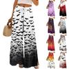 Women's Printed Wide Leg Pants With Pockets High Waist Drawstring Loose Casual Pants