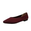 Women's Flat Shoes Spring and Autumn Fashion Knitted Breathable Non Slip Rubber Sole Pointed Women Comfortable Casual Boat Shoes