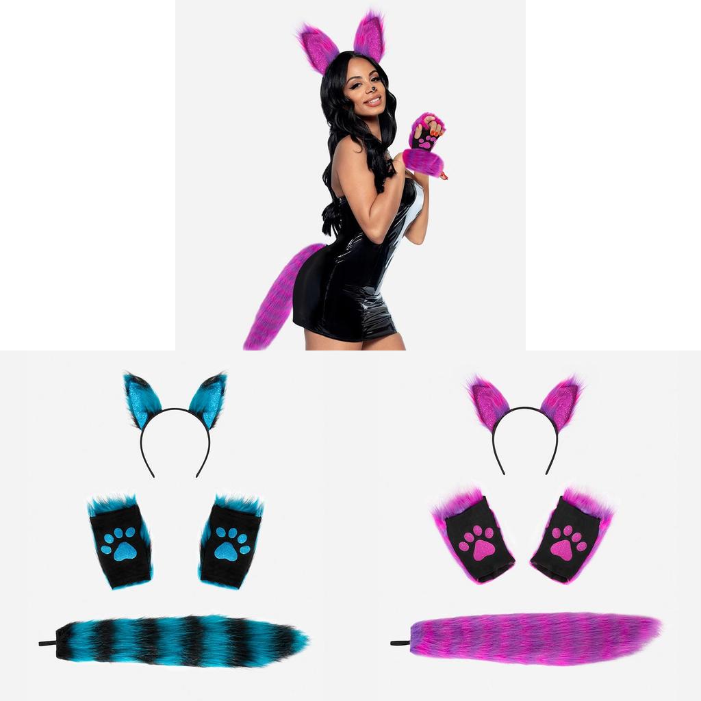 Plush Fox Costume Accessories With Ears And Tail For Cosplay And Halloween Parties