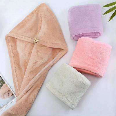 Hair Drying Hat Quick-dry Microfiber Hair Towel Cap Hat Women Bath Hat Solid Towel Cap Super Absorption Turban Hair Dry Cap 1PC