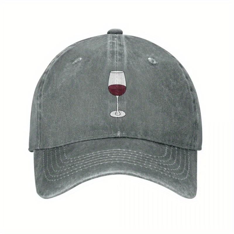 

Adjustable Lightweight Cotton Baseball Cap with Wine Glass Watercolor Design Breathable SweatAbsorbing Band One Size