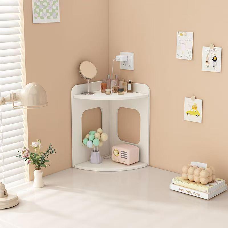 Modern Minimalist Triangle Desk Corner Storage Rack for Bedroom and Office