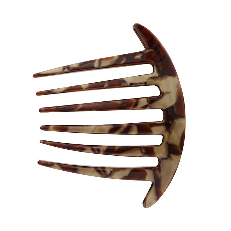 Acetate Sheet 6 Teeth Plate Hair Comb Insert Comb Hairpin Headwear Jewelry Ponytail Fork Comb Hair Clips Girls Gifts