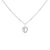 Heart Moonstone Necklace For Women Silver Color Gradient Gemstones Pendant Necklace Bead Chain Necklace Fashion Jewerly Gift