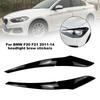 2 szt. Błyszczące czarne nakładki na brwi/powieki przednich reflektorów samochodowych dla BMW serii 1 F20 F21 standardowy przed liftingiem 2011-2014