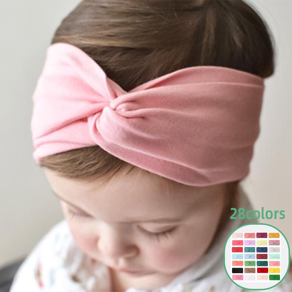 

Children s Solid Color Knotted Nylon Headband - 28 Colors