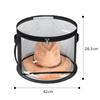 New with Handle Hat Storage Bucket Foldable Round Hat Storage Bag Wear-Resistant Clear Hat Box Circular Brim Hat