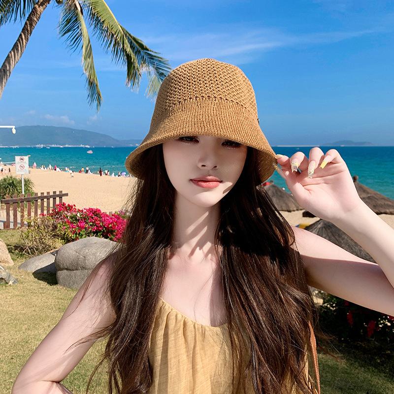 Temperament Beach Hat Summer Visor Bucket Hat For Women Girls Fisherman Hat Sun Hats Outdoor Travel Sunscreen Hats Gifts