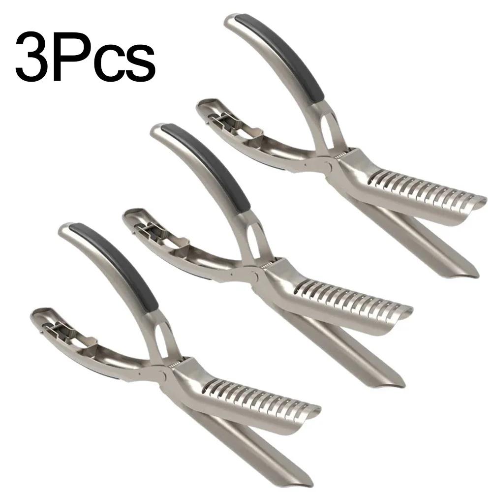 Rib Membrane Remover 1/2/3 Pcs Non Slip Grip Rib Skinner Tool Stainless Steel BBQ Prep Accessory Effortless Membrane Peeler