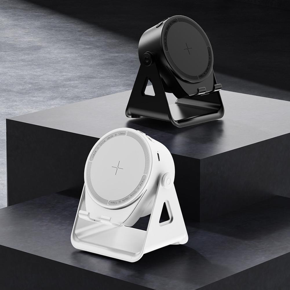 3 In 1 Induction Speaker Anti-Slip Foldable Wireless Speaker Rechargeable Tablet Stand BT Speaker for Universal Mobile Phone