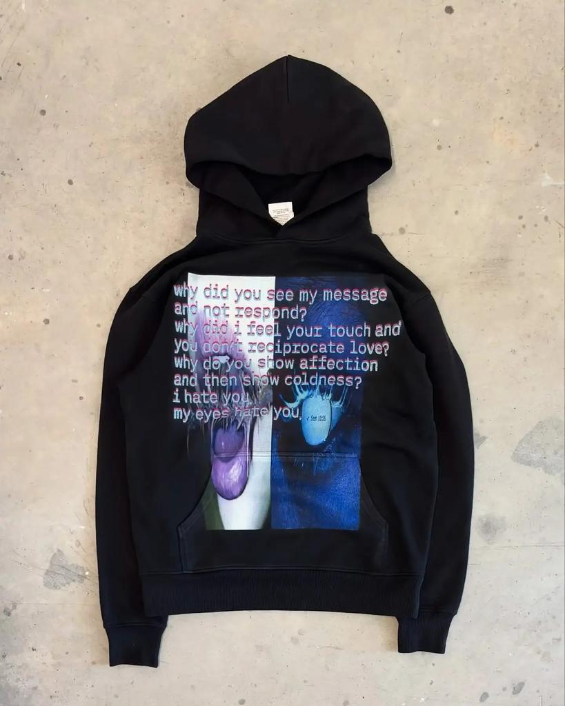 Harajuku Y2k Casual Print Hoodies Women Grunge Streetwear Sweatshirt Tops Goth Oversized Hoodie Clothes Tracksuit Men Clothing