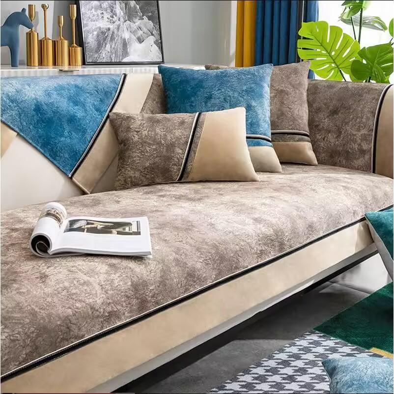 Geometric lines Sofa Cover Cushion Stripe Four Season Sofa Armchair Backrest Towel Non Slip Couch Luxurious 3 Seater Sofa Cover
