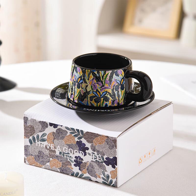 Dream Garden Ceramic Coffee Cup and Saucer Set