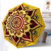 1pc Golden Mandala Pattern Folding Umbrella | Elegant Design, Fashionable Accessory, Durable Construction, Sturdy Ribs Yy251107089
