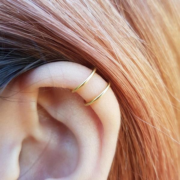 5Pcs/set Minimalist Double Wrap Leaf Star Cross Ear Cuff Dainty Charm No Piercing Ear Clip Fake Cartilage Earring Women Fashion Jewelry Accessories