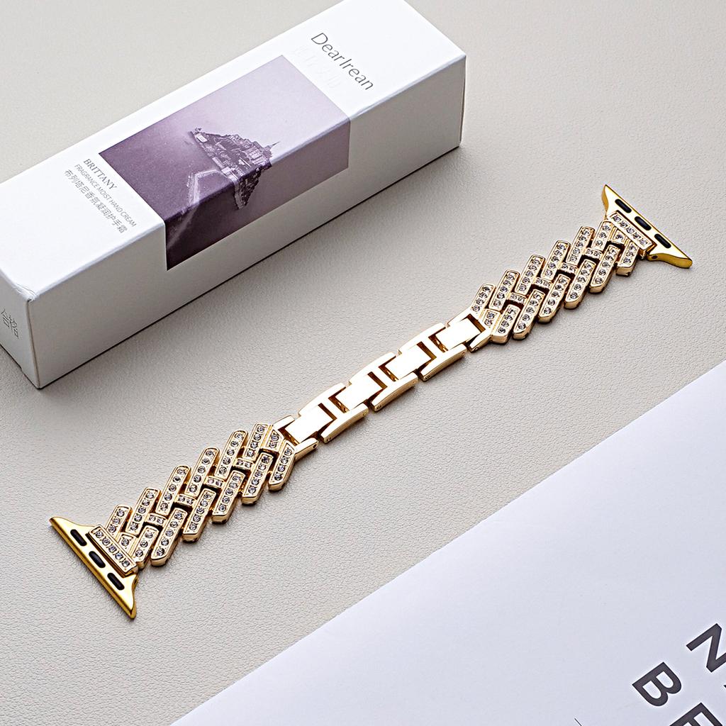 Diamond Strap Suitable for Apple Watch 40/44/38/45/41/49/42mm Metal Bracelet iWatch Series Se 7 6 3 5 Ultra 2 8 9