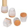 8Pcs 14-22mm Chair Leg Caps Noise Reducing Circular Furniture Feet Protective Cover Anti-Slip Floor Pads for Home