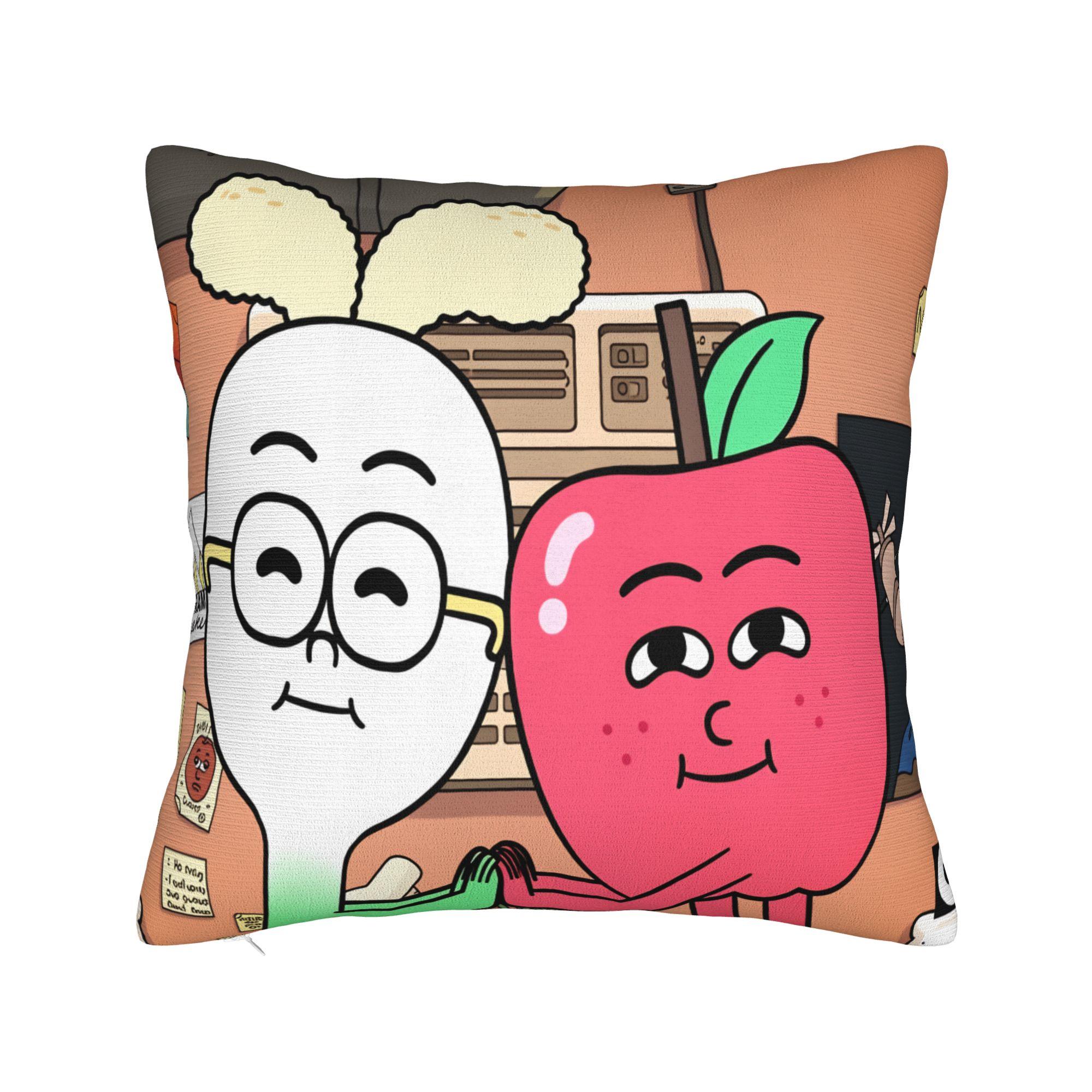 Pillow Cover Apple and Onion   Morden Pillow Case For Chair Sofa Home Decor Pillowcases 12x12Inch