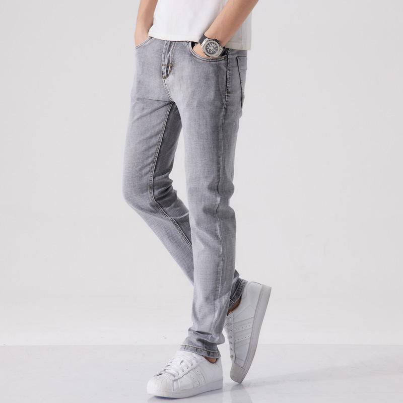 

Весна и Лето Новые Мужские Узкие Прямые Ретро Эластичные Джинсы Брюки Мужские 40