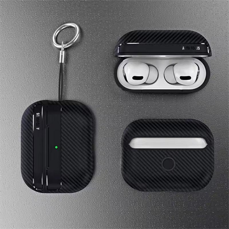 For Airpods Pro 2 Case Carbon Fiber Earphone Cover For Apple AirPods Pro 3 Third Generation Pro 2 Usb C Boxs Case with Hook