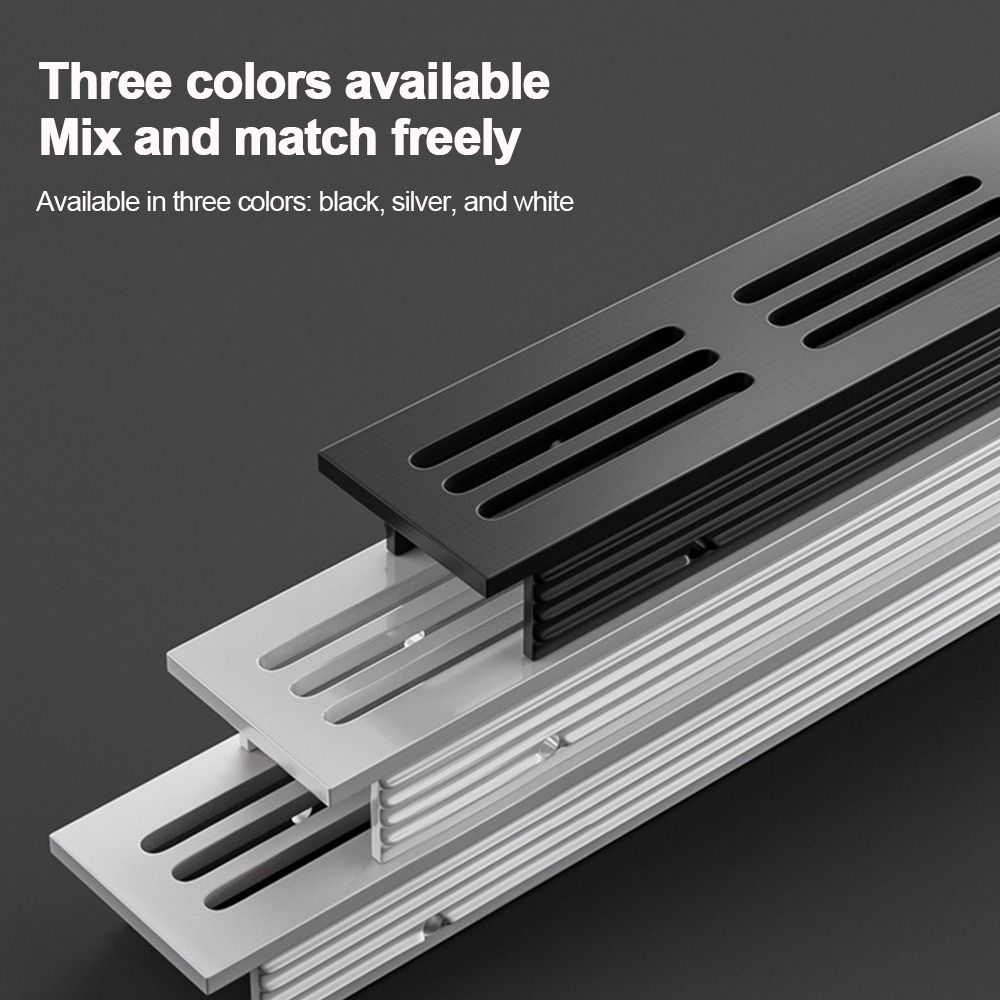 Aluminiumlegering Skåp Andningshålskydd Rektangulärt Andningsbart Nät Garderob Luftventil Dekor 30mm Bred Ventilationsgaller