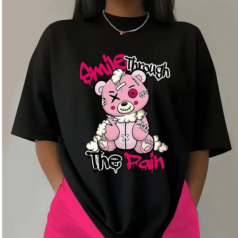 

Pure Cotton Crew Neck Short Sleeve T-Shirt with Personalized Print L
