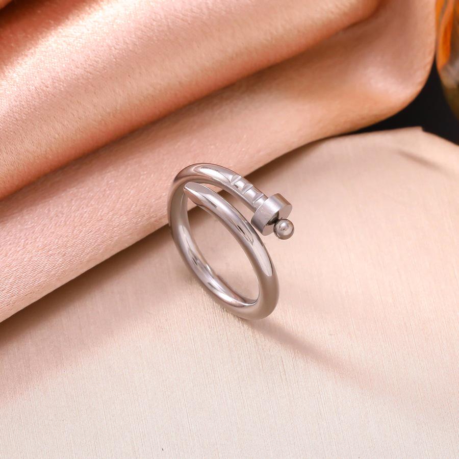 Унисекс Позолоченный Титановый Стальной Браслет-Гвоздь и Кольцо, Набор