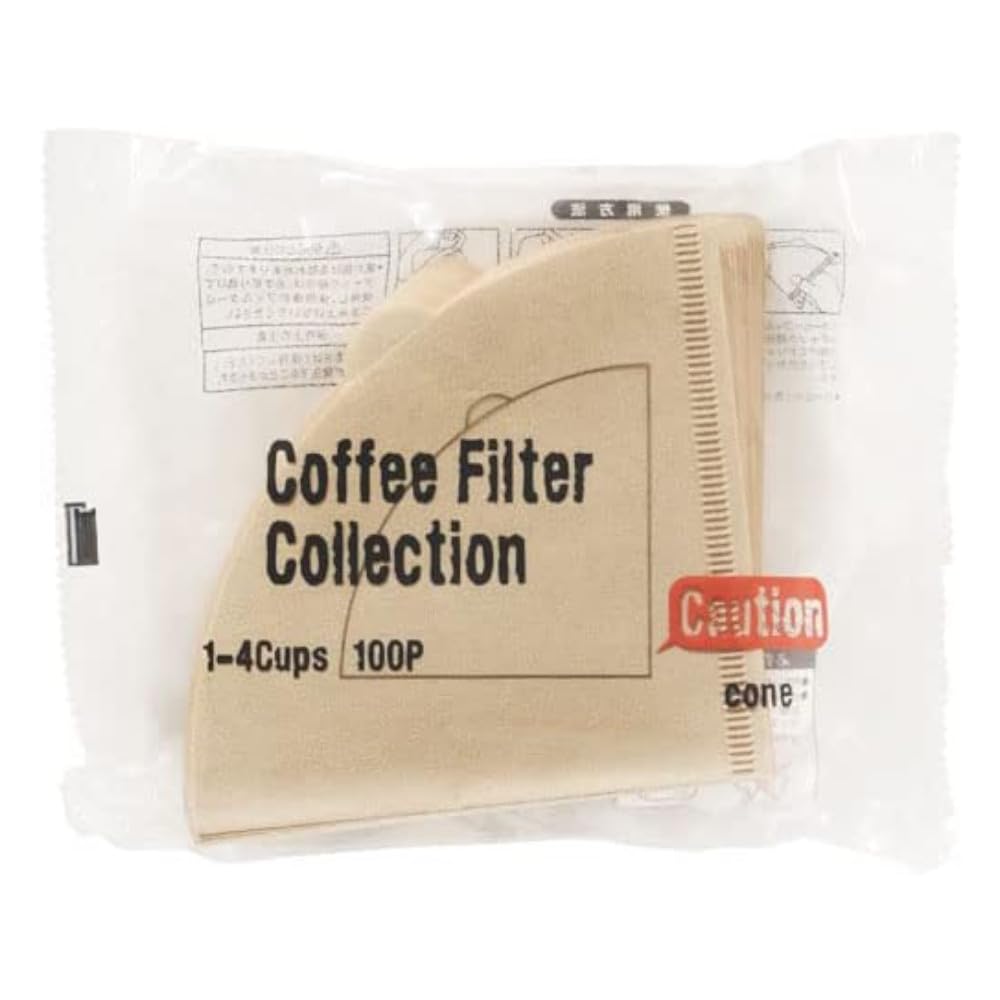 Kanae Paper Conical Coffee Filters (1-4 Cups), 100 Filters Per Pack, 5 Packs