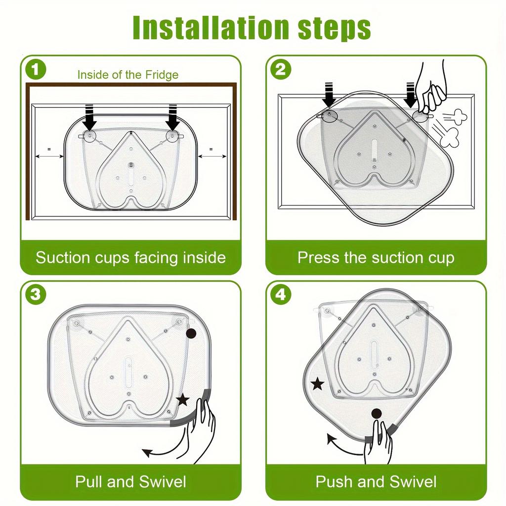 Transparent Rectangular Lazy Wheel Suitable for Refrigerators, Cabinets, Tables, 360 ° Rotating Organizer, Easy To Clean