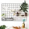 Grid Panel Hanging Tray Vintage Metal Storage Box Organizer for Jewelry Display and Flower Pot Holder