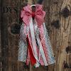 Boho Boot Embellishments 1 Pair Ribbon Bow Charms, Plaid Cowboy Charms Western Accessories with Faux Pearls Lace Ribbons, Women Boots for Cowgirl