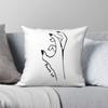Put Your Paws Up Quadratischer Kissenbezug Polyester Leinen Samt Kreativ Reißverschluss Dekorative Sofa-Kissenhülle