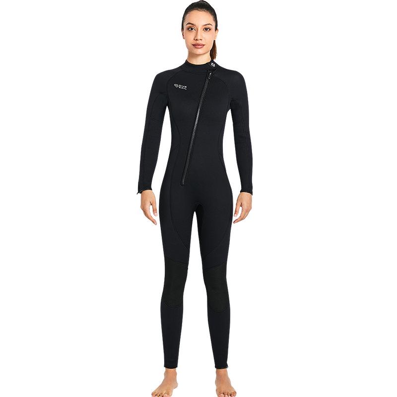 European & American 3MM Wetsuit: Unisex Long Sleeve Snorkeling & Surfing Suit for Cold-Proof Winter Swimming