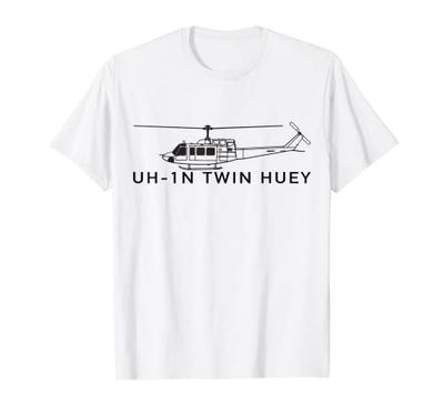 UH-1N Twin Huey Militärhubschrauber T-Shirt Geschenk Tee