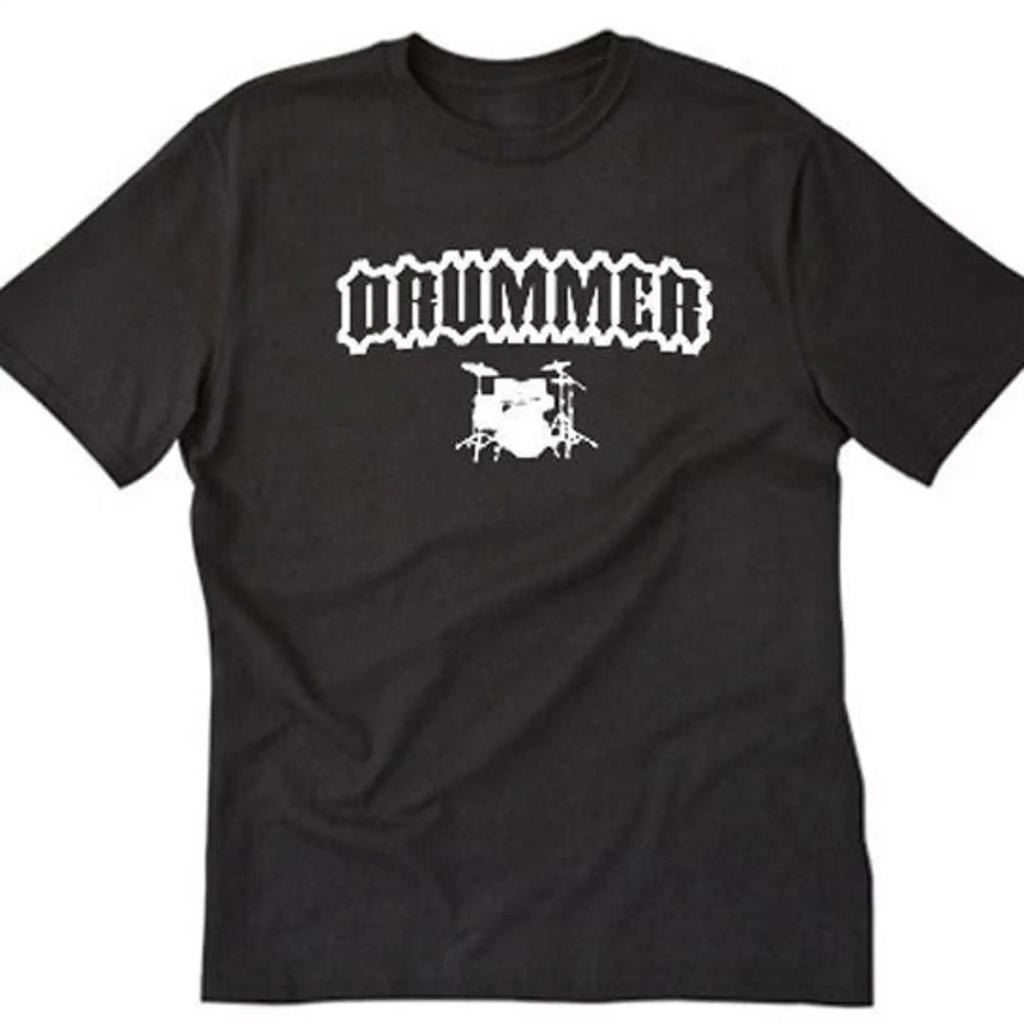 Drummer T Shirt Funny Drumming Kit S Drum Set For Vintage Washed Slightly Unisex Homme Casual Designer Clothes Fashion