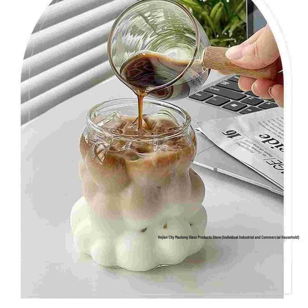 Ins Style High Borosilicate Grape Glass Mug with Handle