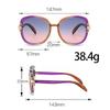 New In  Sunglasses for Women Modern Fashion Purple Orange Gradient Decorative Glasses Transparent Plastic Frame Metal
