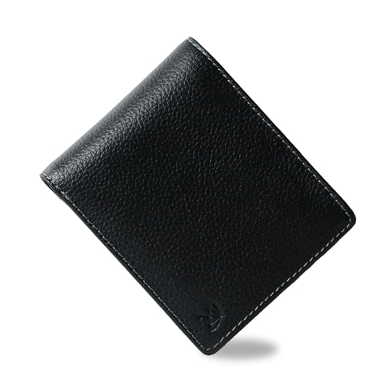 

[Arnold Palmer] wallet men s genuine leather sheepskin leather leather bi-fold Billfold simple business casual black Free