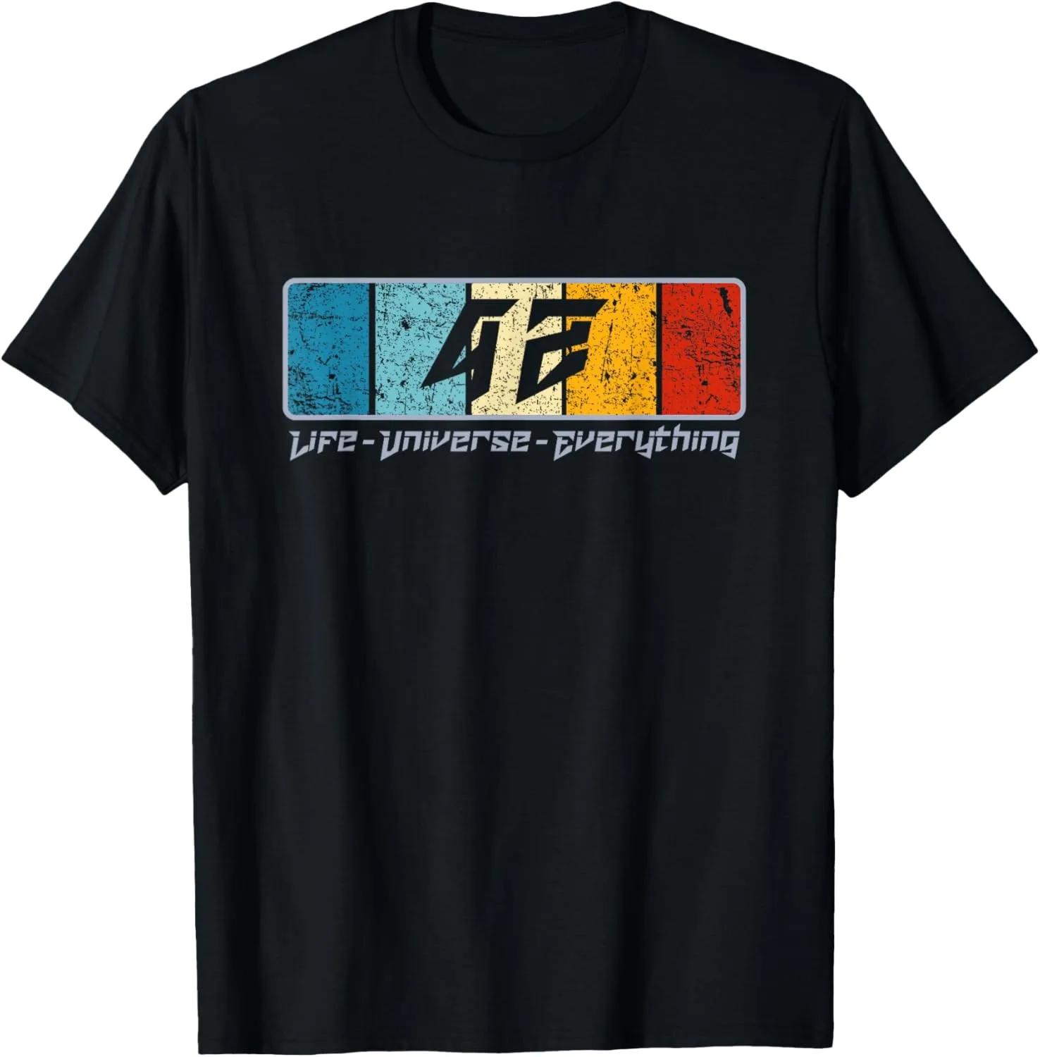 

Life Universe Everything 42 Science Fiction Space Lovers T-Shirt Couple Funny Shirt Streetwear Graphic T Shirts Ropa Hombre 5XL різнокольоровий