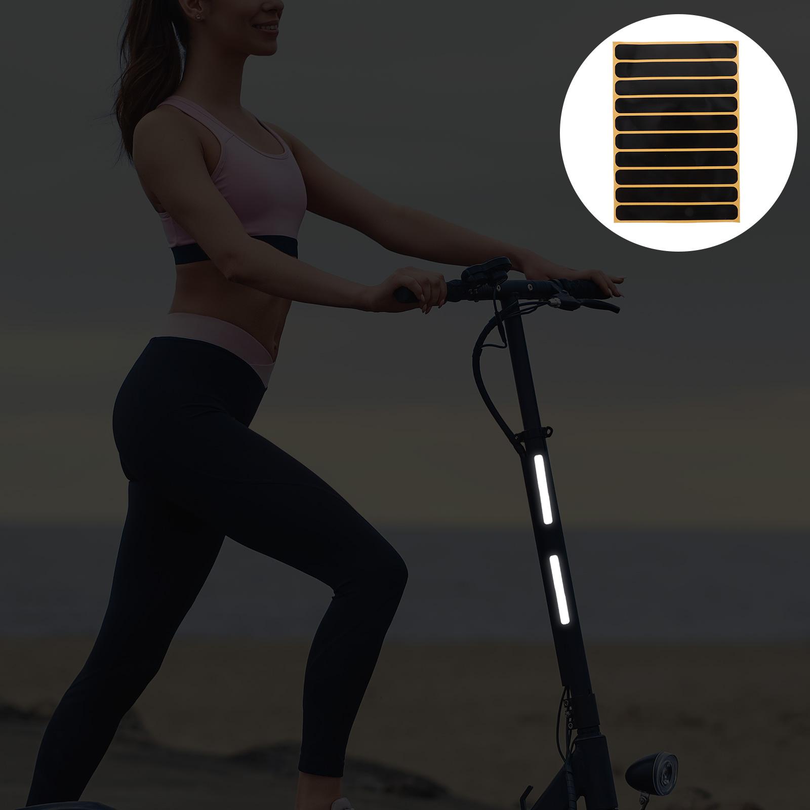 Invisible Reflective Stickers Bike Decals Black Vinyl Motorcycle Snowmobile Fire Rope Buckle Ski Tape For sign 13.5x1.7cm