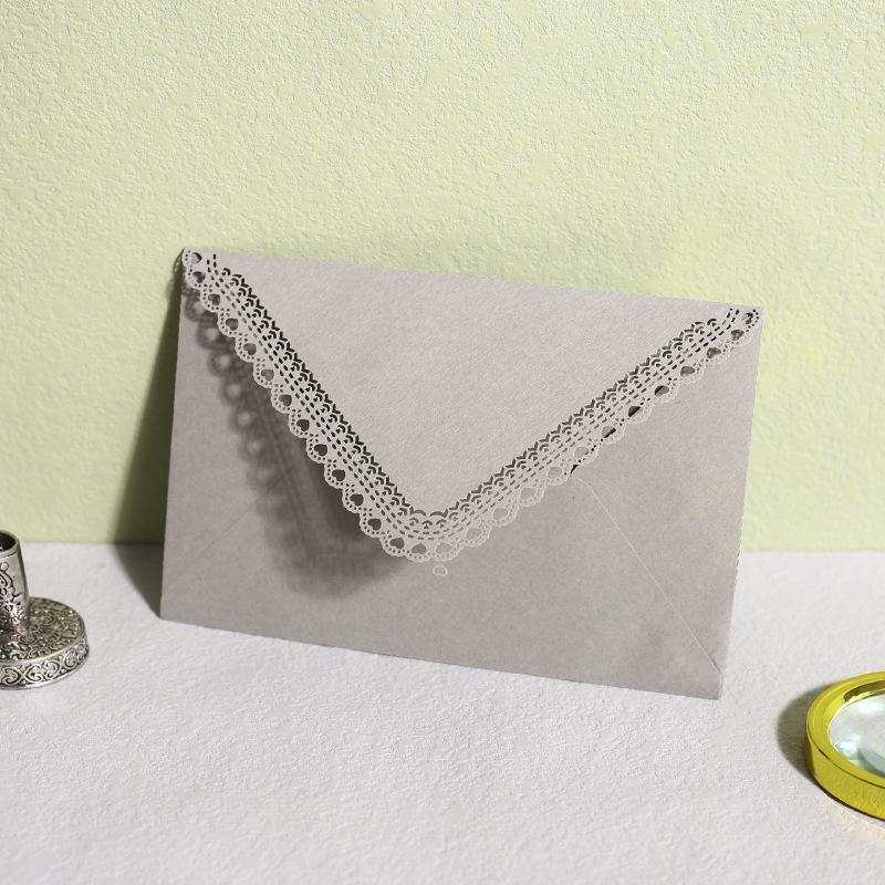 Colorful Laser-Cut Lace Triangular Invitation Card for Weddings and Birthdays