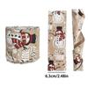 2M/Roll Christmas Classical with Wired Edge DIY Xmas Tree Ribbon Gift Wrapping Craft Ribbon Wreath Bows Imitation Hemp