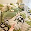 Four-Piece Set Tutu Velvet Quilt Cover Warm Thickened Milk Velvet Double-Sided Velvet Bed Sheet Three-Piece Set