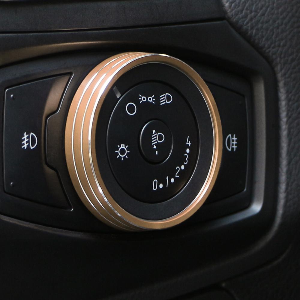 Car Sticker for Ford Focus 3 MK3 KUGA Escape Mustang 2015 Mondeo Fusion 2013-16 Ecosport 18-23 Headlight Switch Cover Trim