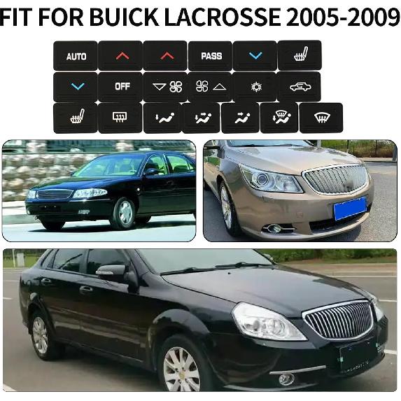 Car Repair Decals Sticker Fit for Buick Lacrosse 2005 2006 2007 2008 2009 Button Repair Decal Sticker Premium Vinyl Fix Ruined Button Steering A/C